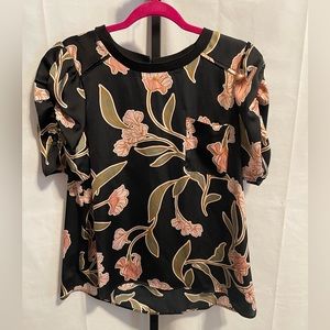 Silky floral blouse